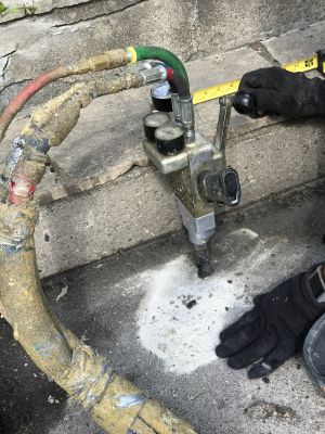 Foundation Repair Equipment Setup